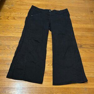 Anthropologie Idra Black Wide Leg Pants Size 12